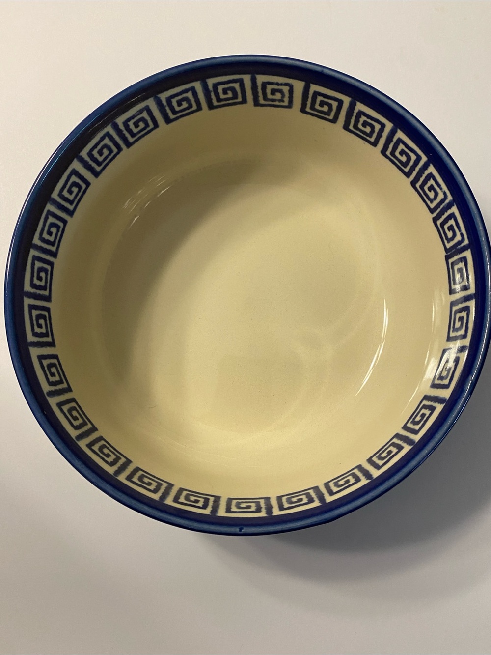 Boleslawiec Zaklady Ceramiczne Polish pottery Greek Key pattern bowl
